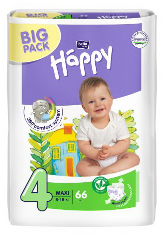 Детские памперсы Happy maxi
