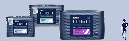 Урологические вкладыши для мужчин (мужские прокладки) Seni Man
